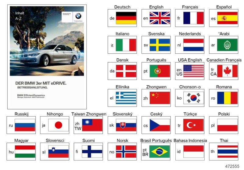 Genuine BMW 01402723322 Owner's Manual For F30 Hybrid ENUS (Inc. 330e) | ML Performance UK Car Parts