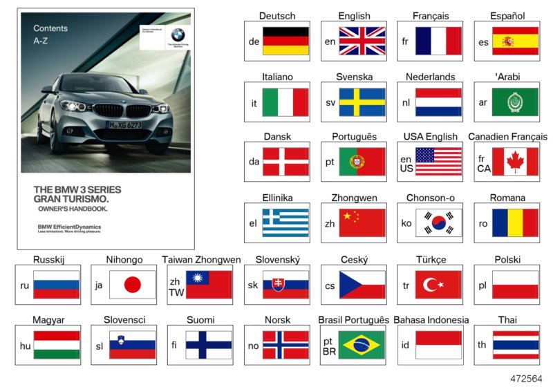 Genuine BMW 01402928373 Owner's Manual F34 ZH (Inc. 330dX, 328i & 320i) | ML Performance UK Car Parts