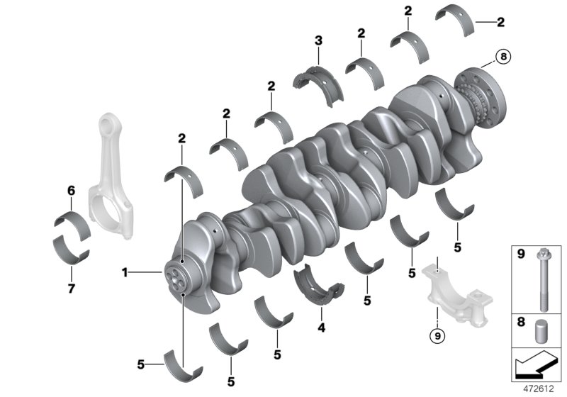 Genuine BMW 11218678953 G21 G31 G32 Crankshaft (Inc. X5 40i, 840i & 840iX) | ML Performance UK Car Parts