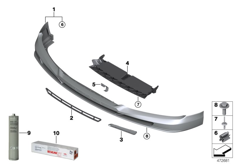 Genuine BMW 51117992030 G12 Primed Front Spoiler Alpina (Inc. Alpina B7) | ML Performance UK Car Parts