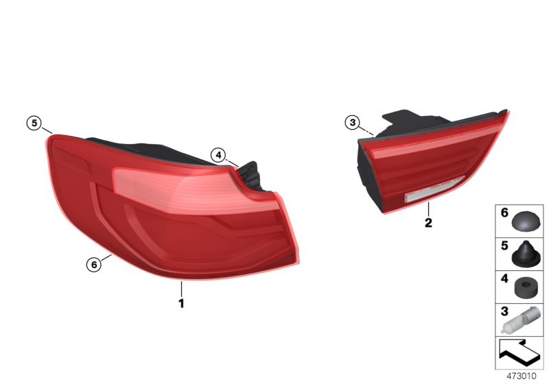 Genuine BMW 63217417471 F34 Rear Light In The Side Panel, Left (Inc. 330iX & 340iX) | ML Performance UK Car Parts