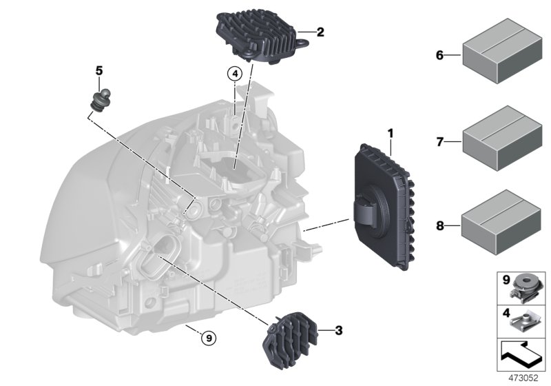 Genuine BMW 63117492729 F34 Set Of Repair Holders (Inc. 320dX, 320d & 330d) | ML Performance UK Car Parts