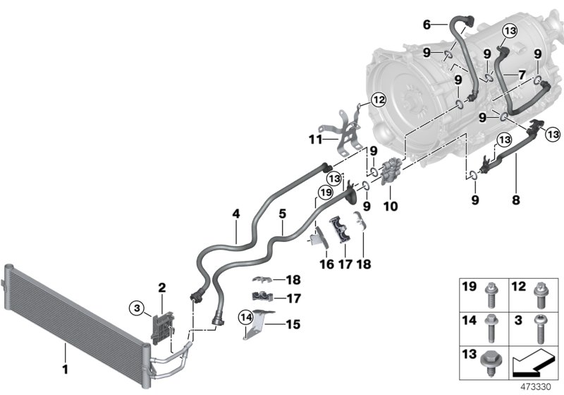 Genuine BMW 17128632283 G11 G30 G12 Bracket, Oil Cooler Line (Inc. 740Le, 740e & 530e) | ML Performance UK Car Parts