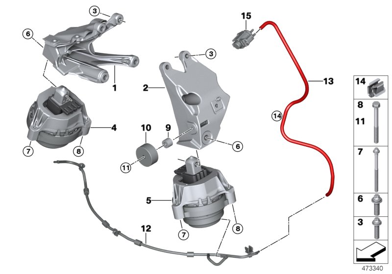 Genuine BMW 22116860492 Engine Mount, Right | ML Performance UK Car Parts