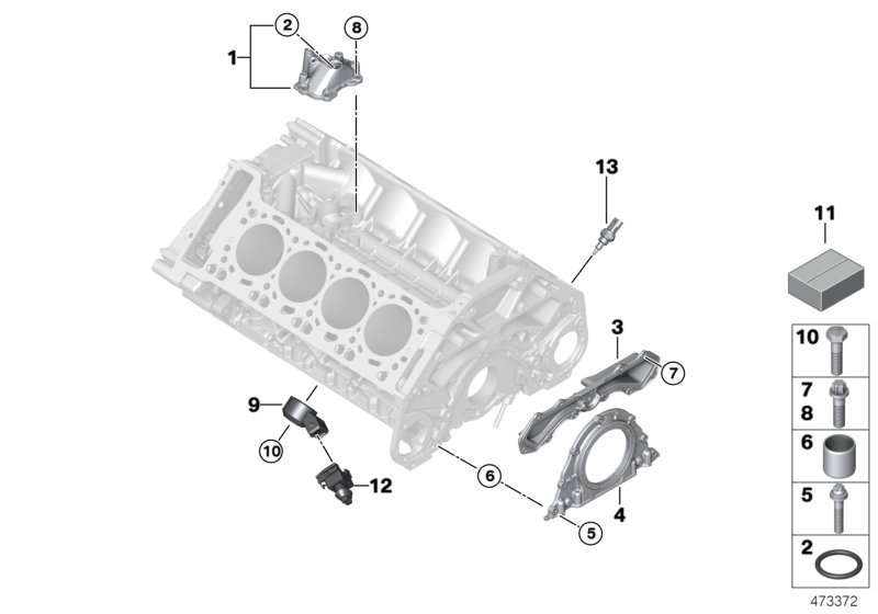 Genuine BMW 11148483798 F11 G30 F13 Cap With Shaft Seal (Inc. 650iX 4.4, 750iX & X5 50iX 4.0) | ML Performance UK Car Parts