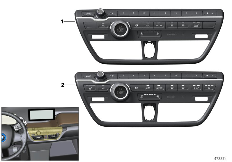 Genuine BMW 61319379125 Radio And Climate Control Panel °F (Inc. i3 94Ah Rex, i3s 94Ah Rex & i3 60Ah) | ML Performance UK Car Parts