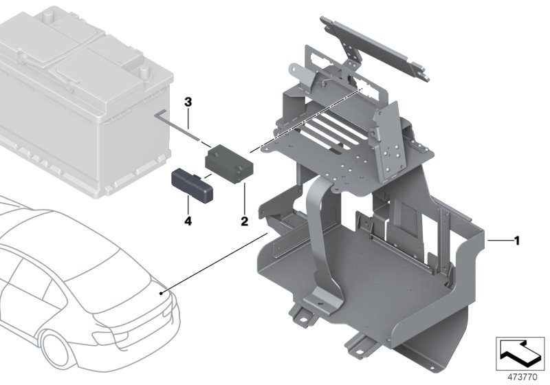 Genuine BMW 61217640912 F30 F30 Battery Tray (Inc. 335dX, 330e & 330d) | ML Performance UK Car Parts