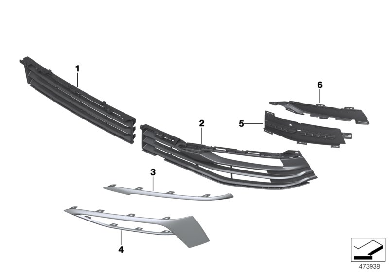 Genuine BMW 51117415559 G32 Grill, Air Intake, Center BASIS (Inc. 630dX, 640i & 630iX) | ML Performance UK Car Parts