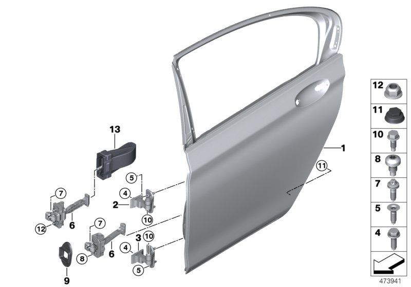 Genuine BMW 41527420097 G12 G31 G11 Door Hinge, Bottom Left (Inc. 730d, 530d & 630d) | ML Performance UK Car Parts