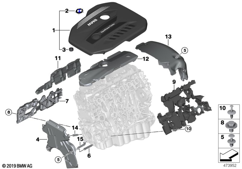 Genuine BMW 11148575723 G06 G12 G07 Acoustic Cover Front (Inc. 750dX, 750LdX & X6 M50dX) | ML Performance UK Car Parts