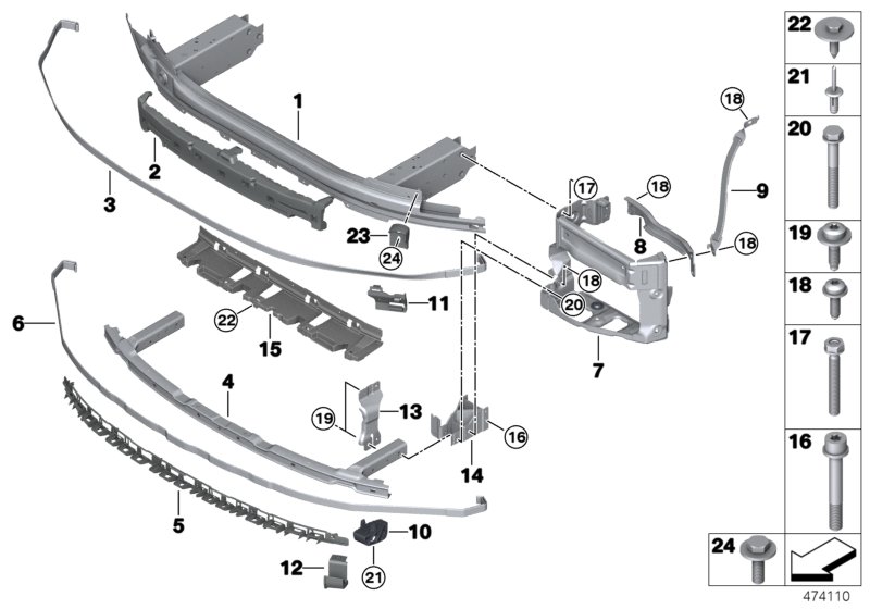 Genuine BMW 51117357182 G12 Vertical Connection, Right (Inc. M760iX & M760LiX) | ML Performance UK Car Parts