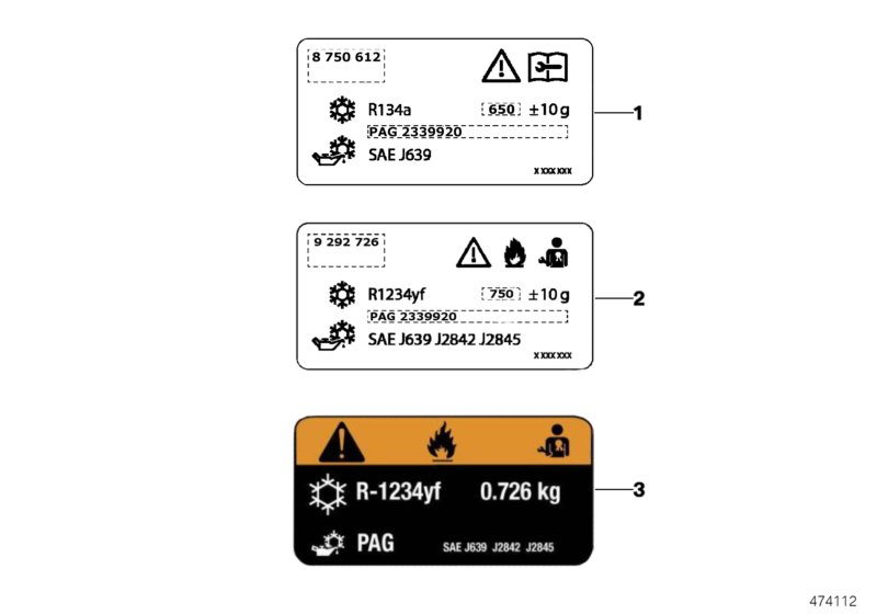 Genuine BMW 71236995664 F20 F46 F31 Label, Coolant 500+/-15G (Inc. X1 20iX, 318i & 118dX) | ML Performance UK Car Parts