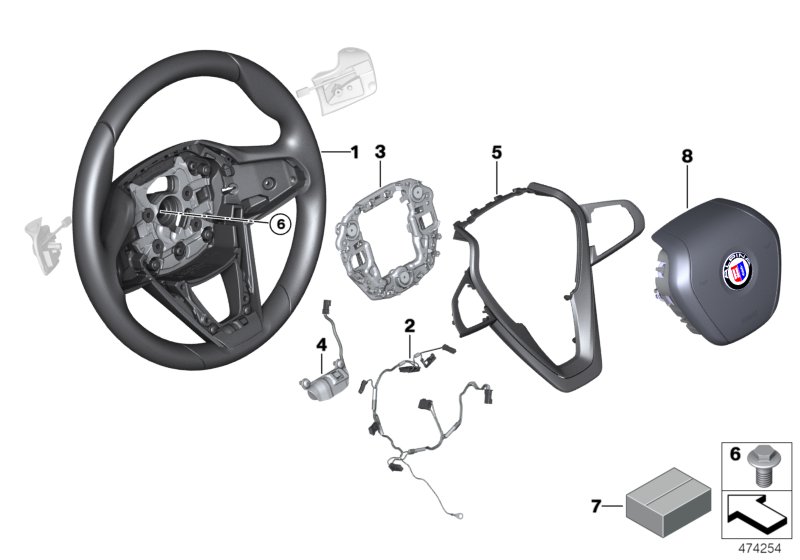 Genuine BMW 32307991812 G12 Sprt St. Wheel, Leather, Shift Paddles ALPINA (Inc. ALPINA B7) | ML Performance UK Car Parts