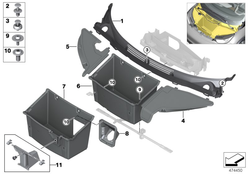 Genuine BMW 51717302234 Cover, Windshield (Inc. i3 94Ah Rex, i3 94Ah & i3s 120Ah) | ML Performance UK Car Parts