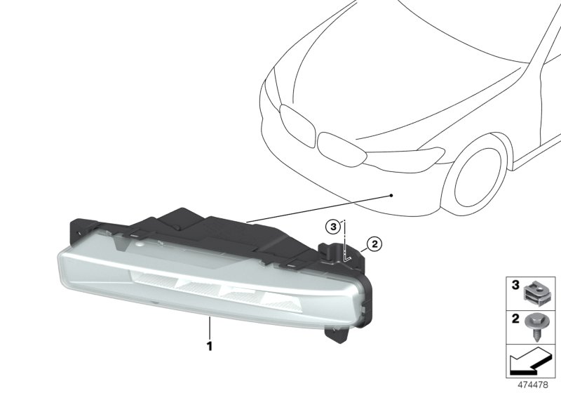 Genuine BMW 63179477172 G32 G30 G31 Front Fog Lamp, Led, Right BLENDE BLACK (Inc. 620d, 530dX & 640iX) | ML Performance UK Car Parts