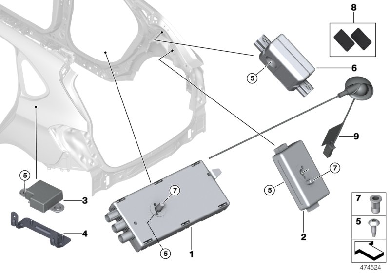 Genuine BMW 65202622361 F39 Antenna Amplifier Am/Fm AM/FM1/FM2/ DAB (Inc. X2) | ML Performance UK Car Parts