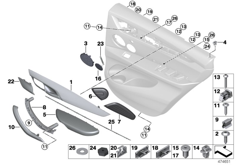 Genuine BMW 51427412866 F16 Decor Strip, Right ANTHRAZIT (Inc. X6) | ML Performance UK Car Parts