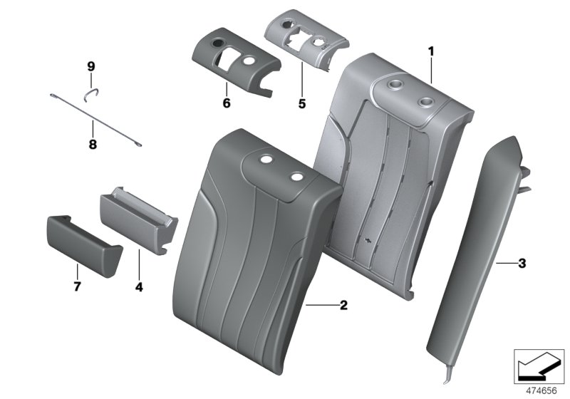 Genuine BMW 52207386049 F90 G30 Foam Padding, Backrest, Left (Inc. M550iX, 530d & 530iX) | ML Performance UK Car Parts