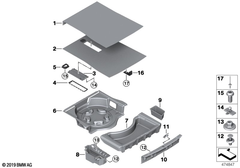 Genuine BMW 51477360175 G11 Storage Bin, Trunk, Left (Inc. 750i, 730i & 740LdX) | ML Performance UK Car Parts