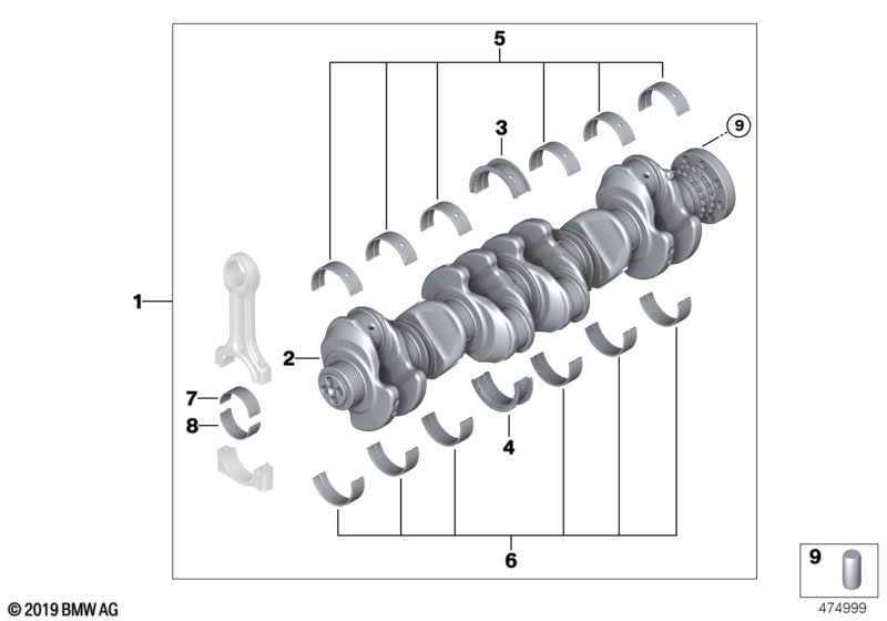 Genuine BMW 11217799970 F30 E93 Crankshaft Without Bearing Shells (Inc. 740dX, 530d 155kW & 430d) | ML Performance UK Car Parts