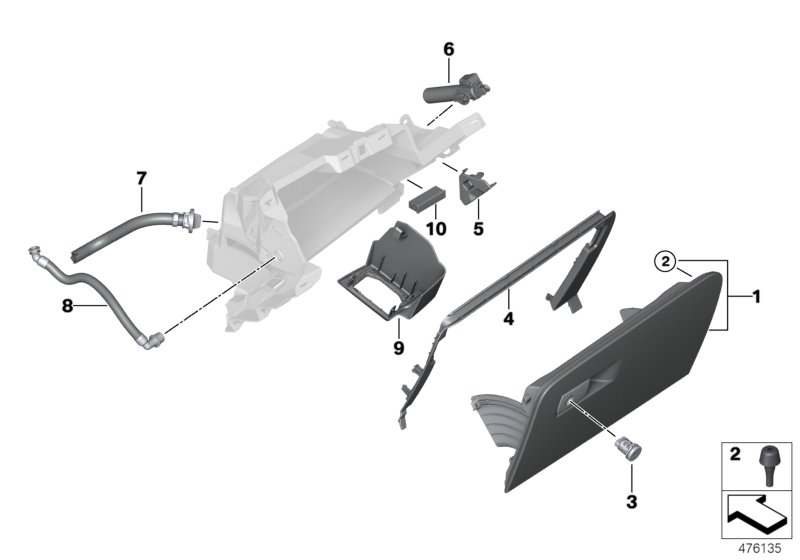 Genuine BMW 51169375429 G32 F90 G30 Glove Box Lid SCHWARZ (Inc. 530iX, 520i & 530dX) | ML Performance UK Car Parts