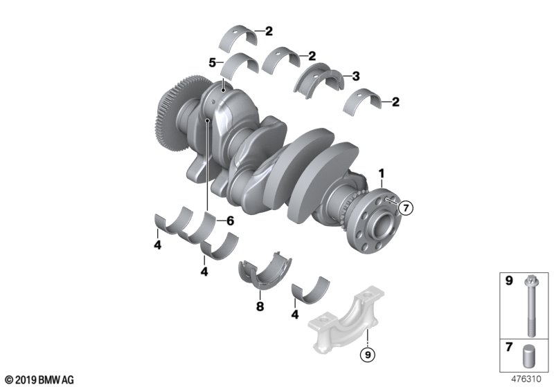 Genuine BMW 11218490341 F46 F45 F21 Crankshaft (Inc. Cooper D, 214d & 114d) | ML Performance UK Car Parts