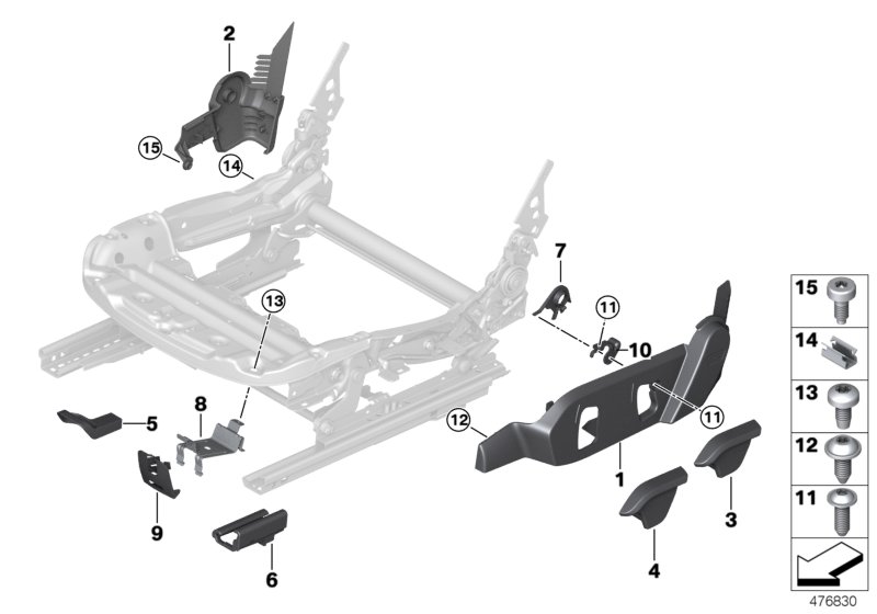 Genuine BMW 52107409256 I15 Trim, Seat Inner Right (Inc. i8) | ML Performance UK Car Parts