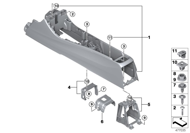 Genuine BMW 51169335194 F39 F48 Center Console SCHWARZ (Inc. X2 20d, X2 18i & X2 M35iX) | ML Performance UK Car Parts