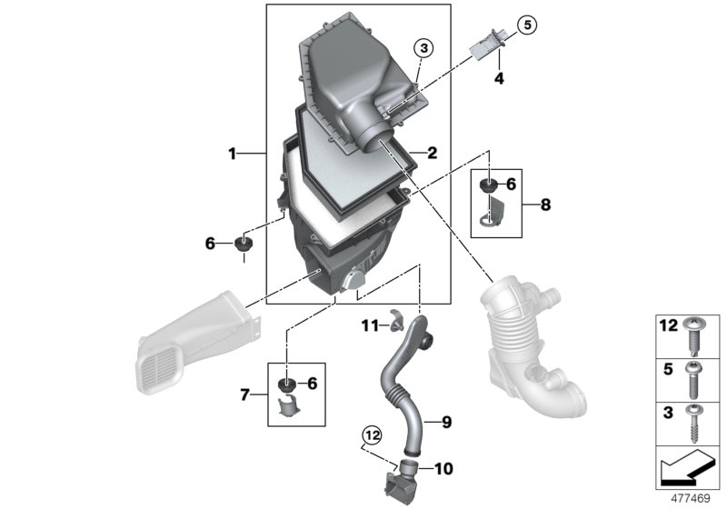 Genuine BMW 13718620474 G12 G11 Bracket For Intake Noise Attenuator (Inc. 840i, 520d ed & 745e) | ML Performance UK Car Parts