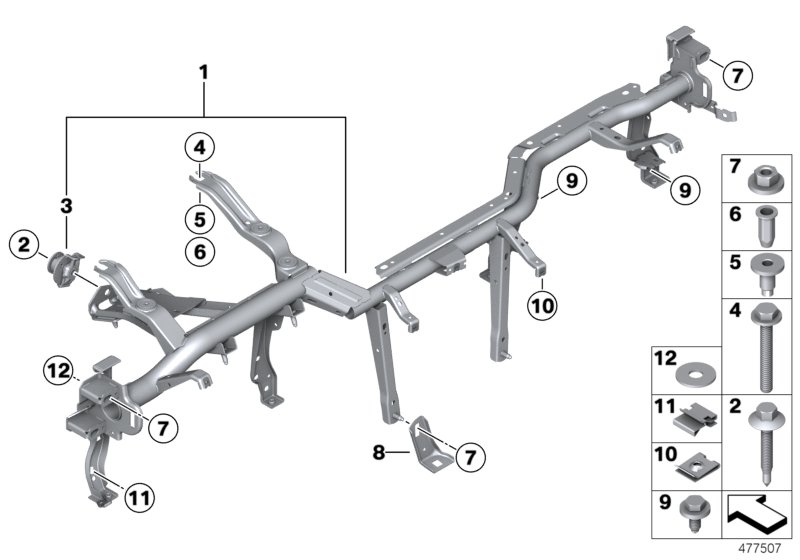 Genuine BMW 51459291317 F30 F83 F80 Support Instrument Panel Head-Up Display Left hand drive (Inc. 316i, 328i & 340i) | ML Performance UK Car Parts