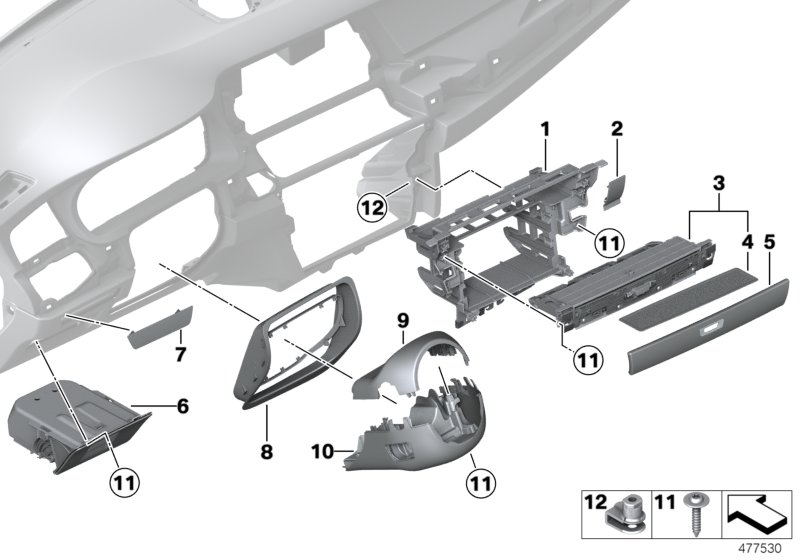 Genuine BMW 51459203709 F13 Dummy Trim For Assistance Systems SCHWARZ (Inc. 520d ed, 650i & 523i) | ML Performance UK Car Parts