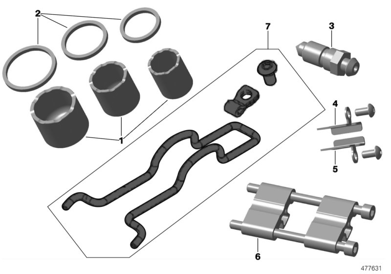 Genuine BMW 34108343695 Repair Set Brake Caliper HOCHTEMPERATUR (Inc. M235i Racing) | ML Performance UK Car Parts