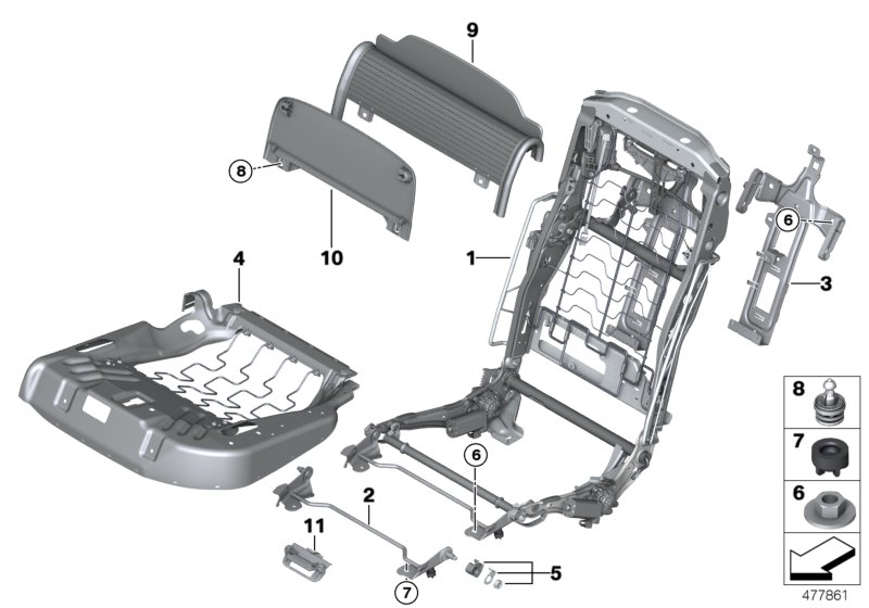 Genuine BMW 52207357895 G11 Seat Mechanism Left (Inc. 730LdX, 730i & 740i) | ML Performance UK Car Parts