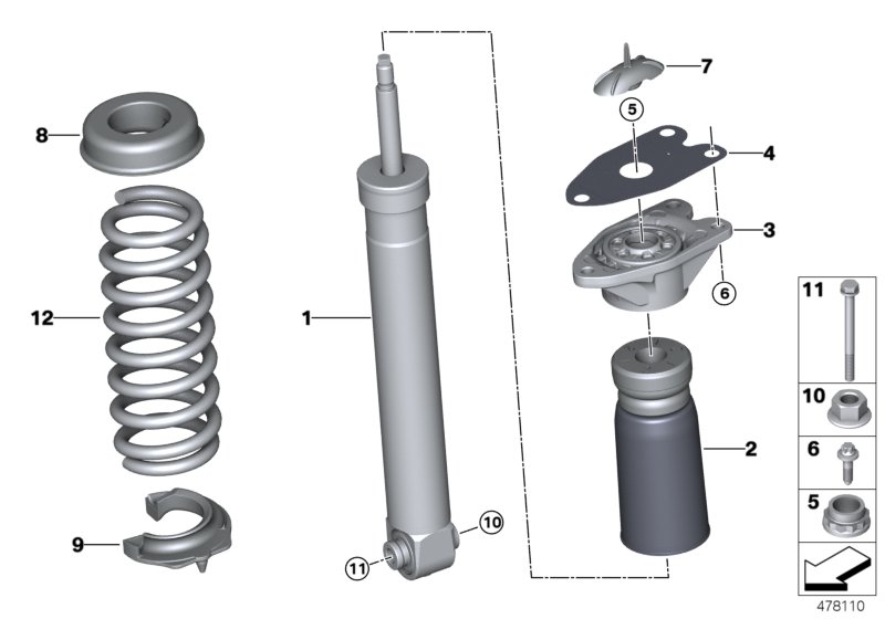 Genuine BMW 33522284789 F80 F82 Shock Absorber, Rear (Inc. M3 & M4) | ML Performance UK Car Parts