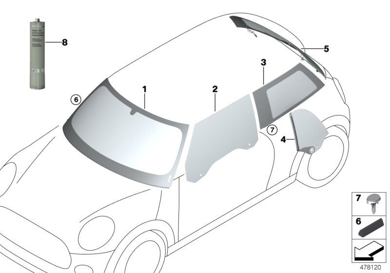 Genuine BMW Mini 51337296447 F56 Door Window, Left (Inc. One First, Cooper SE & Cooper S) | ML Performance UK Car Parts