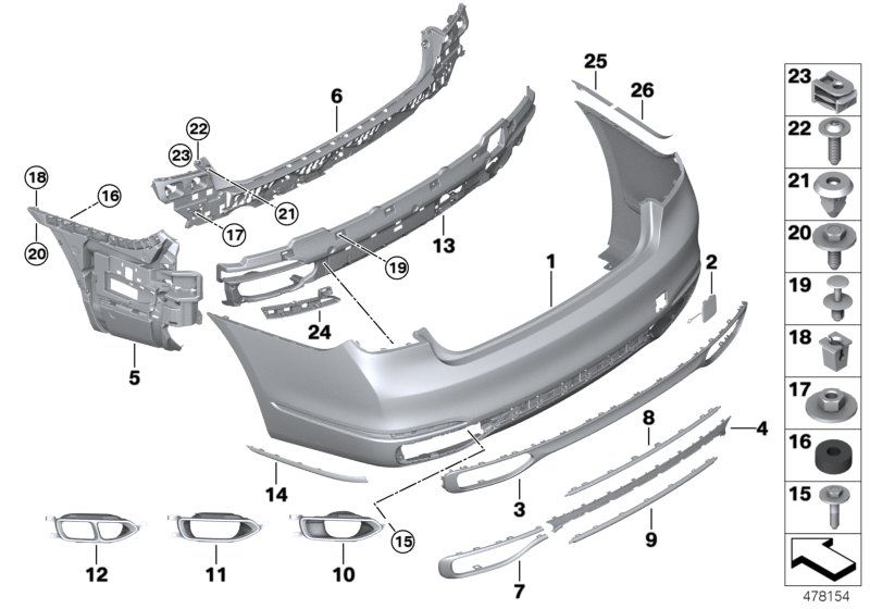 Genuine BMW 51127369917 G11 G12 Protective Mouldings, Rear (Inc. 750i, 740i & 750LiX 4.4) | ML Performance UK Car Parts