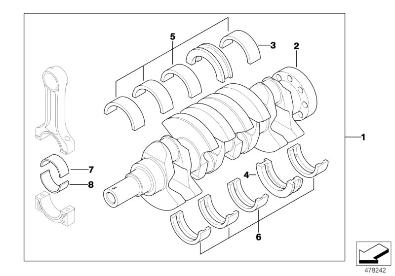 Genuine BMW 11217790535 E83 Crankshaft Without Bearing Shells M47D20 (Inc. X3 2.0d) | ML Performance UK Car Parts