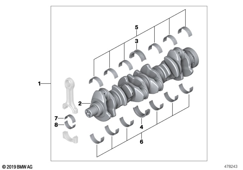 Genuine BMW 11217790912 E60 E61 Crankshaft Without Bearing Shells (Inc. 525d) | ML Performance UK Car Parts