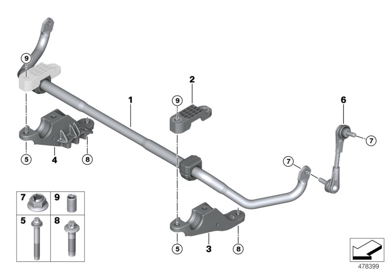 Genuine BMW 31306873476 G30 G31 Stabilizer Front With Rubber Mounting (Inc. 540iX, 540dX & 530dX) | ML Performance UK Car Parts