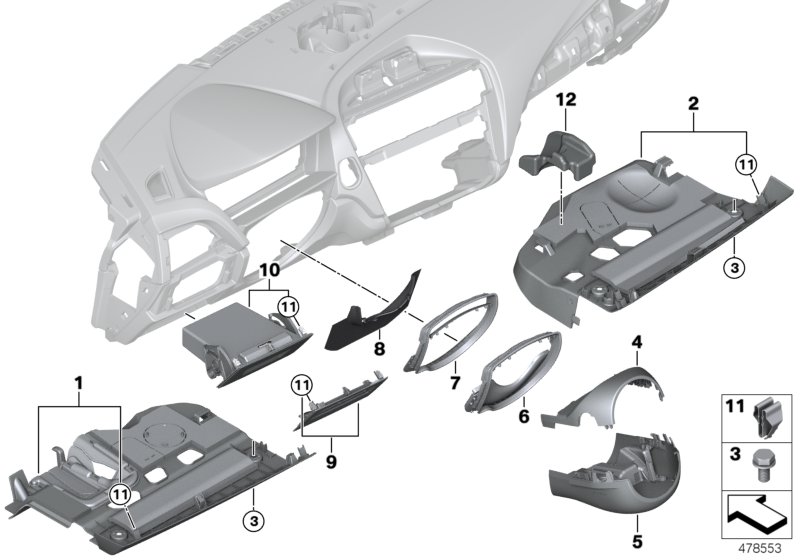 Genuine BMW 51459236760 F87 F23 Trim Cover, Driver Assistance System SCHWARZ (Inc. 218d) | ML Performance UK Car Parts