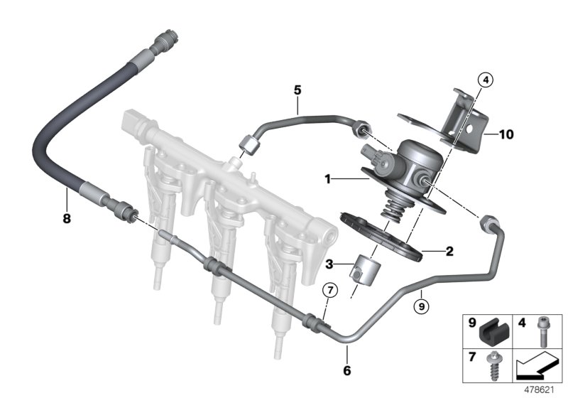 Genuine BMW 13537639981 F55 Cabrio F45 Supply Line To Engine Compartment (Inc. 225iX, 218i & X1 28i) | ML Performance UK Car Parts