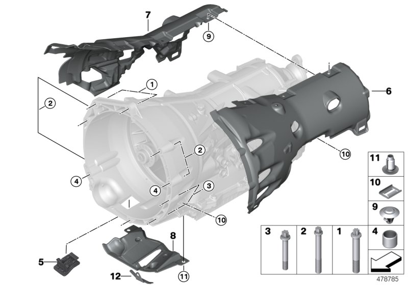 Genuine BMW 24008612330 G12 G02 G32 Acoustic Capsule, Lower (Inc. 520i, 320dX & X3 20i) | ML Performance UK Car Parts