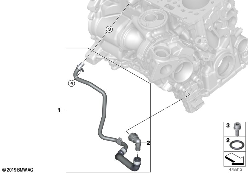 Genuine BMW 11531712370 F33 F31 F23 Quick-Release Coupling (Inc. X5 25dX, 125d & 225d) | ML Performance UK Car Parts