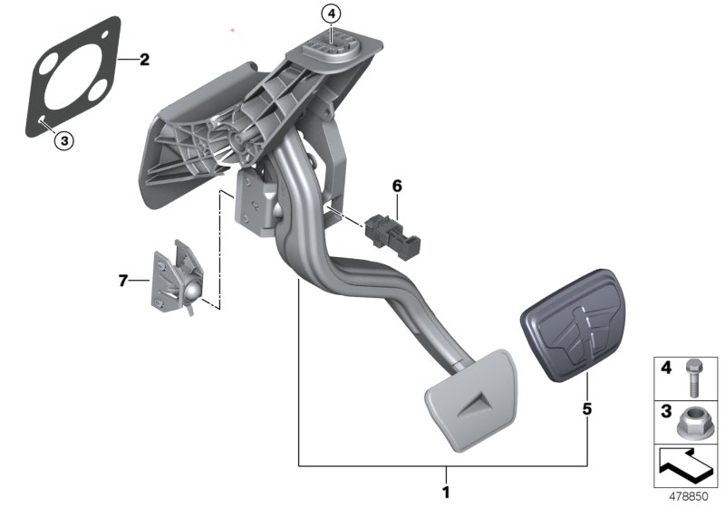 Genuine BMW 35216885852 F92 G07 G06 Rubber Pad With Stainless Steel Inlay (Inc. X4 25dX) | ML Performance UK Car Parts