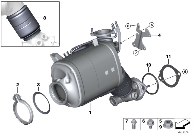 Genuine BMW 18328580684 G05 G30 G20 At-Diesel Particulate Filter EU6 (Inc. 630dX, X4 30dX & X7 30dX) | ML Performance UK Car Parts