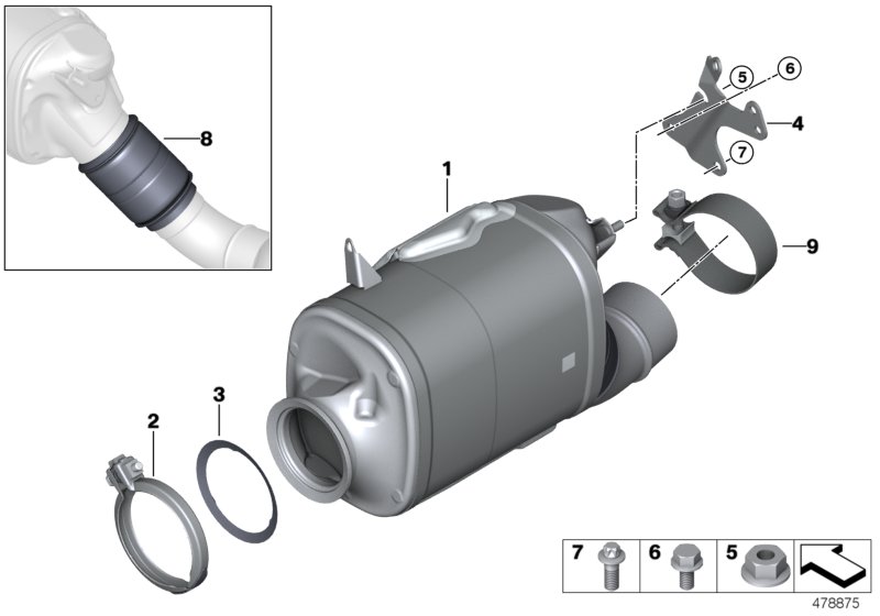 Genuine BMW 18308579474 G05 G20 G11 Exch Catalytic Converter Close To Engine EU3 (Inc. X4 30dX, 630d & 530d) | ML Performance UK Car Parts