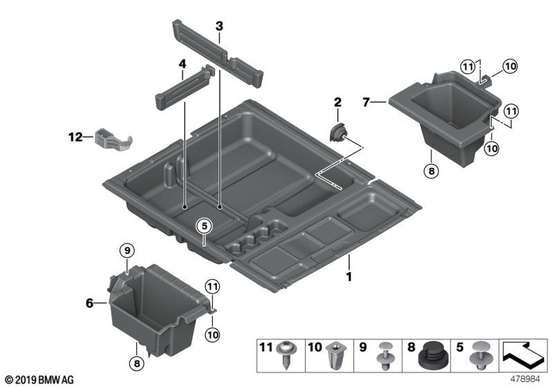 Genuine BMW 51479175130 F25 Mount, Toolbox (Inc. X3) | ML Performance UK Car Parts