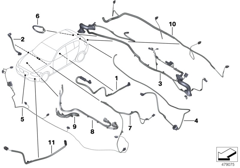 Genuine BMW 61118345014 Wiring Harness For Decklid (Inc. M4 GT4) | ML Performance UK Car Parts