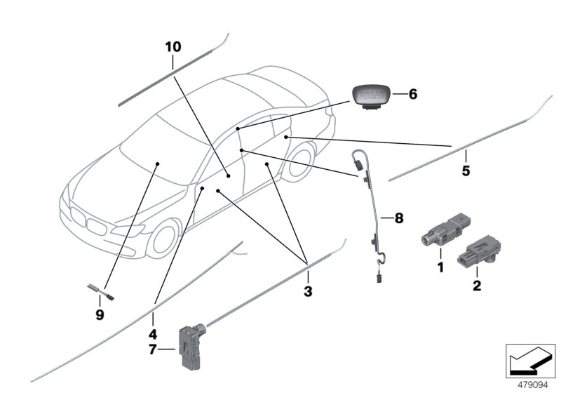 Genuine BMW 63319163713 Optical Conductor, Door Front Upper Left (Inc. 760LiS, 750LiX 4.4 & 550i) | ML Performance UK Car Parts