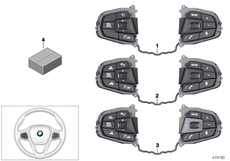 Genuine BMW 61319327079 G31 G32 G30 Switch, Multifunct. Steering Wheel (Inc. 520d ed, 630dX & 640i) | ML Performance UK Car Parts